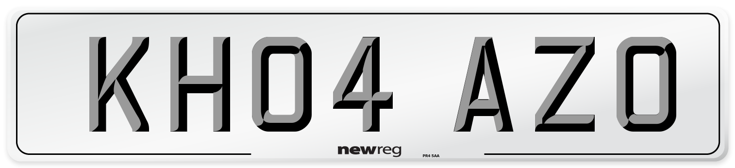 KH04 AZO Number Plate from New Reg